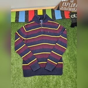 Vintage Polo Ralph Lauren Boys Quarter Zip Sweater Pullover Size L (16-18)